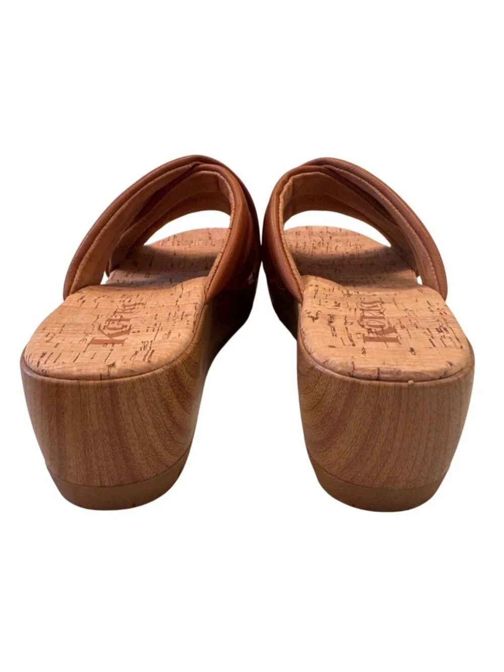 Kork’s Faithe Crossover Size 9 TAN Wedge Cork Sandal NWB Kork Ease